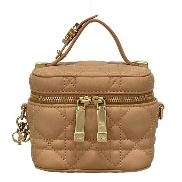 Dior Handbags - Auth DIOR/ChristianDior Lady Dior Micro Vanity S0935OWCB Pink Beige Lambskin